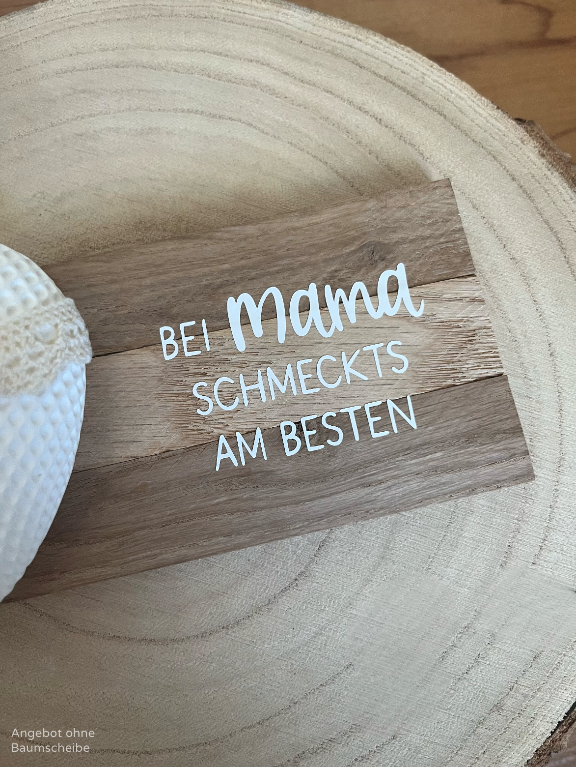 Rautenherz mittel mit Klötzchenleiste, Band und Blumenelement