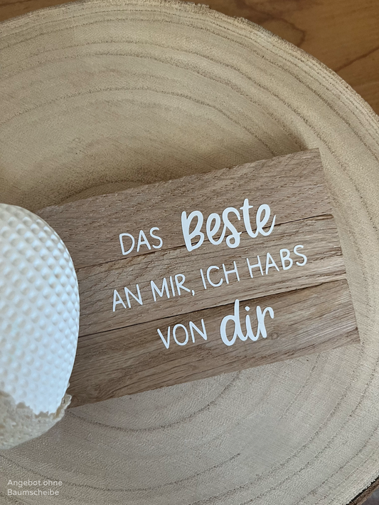 Rautenherz mittel mit Klötzchenleiste und Band