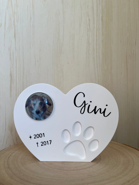 Herz mit Pfote und Foto